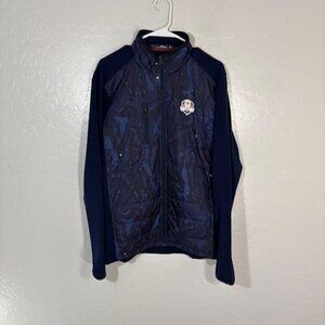 USA Ryder Cup Team Jacket Mens Medium Navy Golf 2020 Full Zip Quilted Stretch